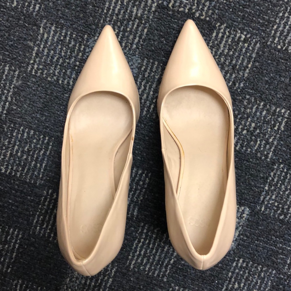 ASOS nude pointed high heels